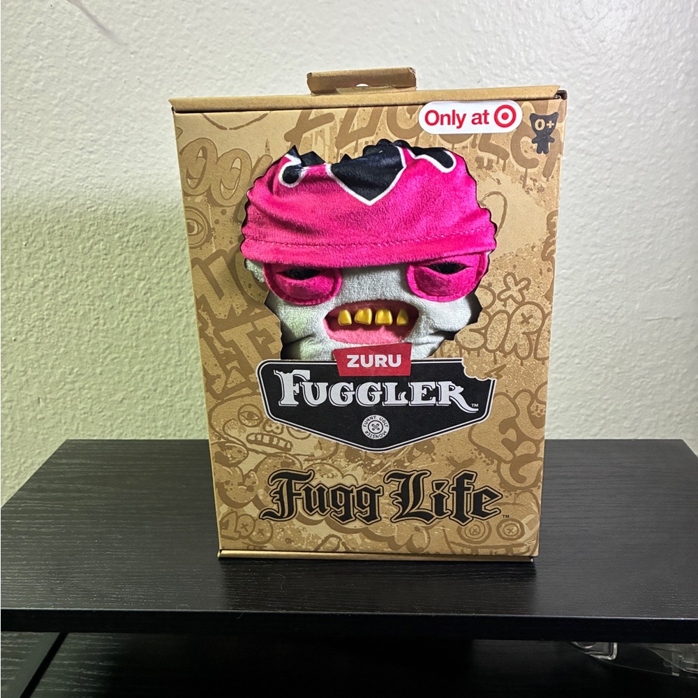 Fuggler Fugg Life Edition 9" Squidge PINK Gold Teeth Funny Ugly Monsters NIB